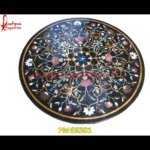 Inlay Round Black Marble Medallion