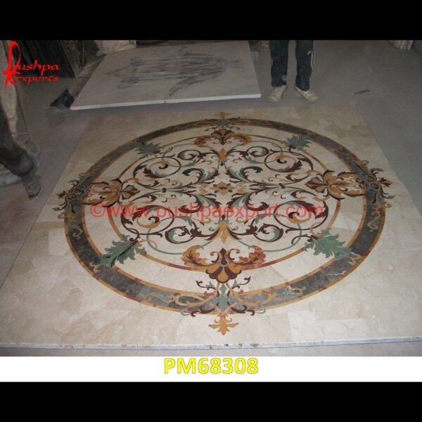 Round Pietra Dura Italian Marble Stone Foyer Medallion PM68308 marble inlay work taj mahal,marble inlay work in jaipur,marble inlay work agra,marble inlay work,marble inlay tray,marble inlay tiles,marble inlay table tops,marble inlay panel,mar.jpg