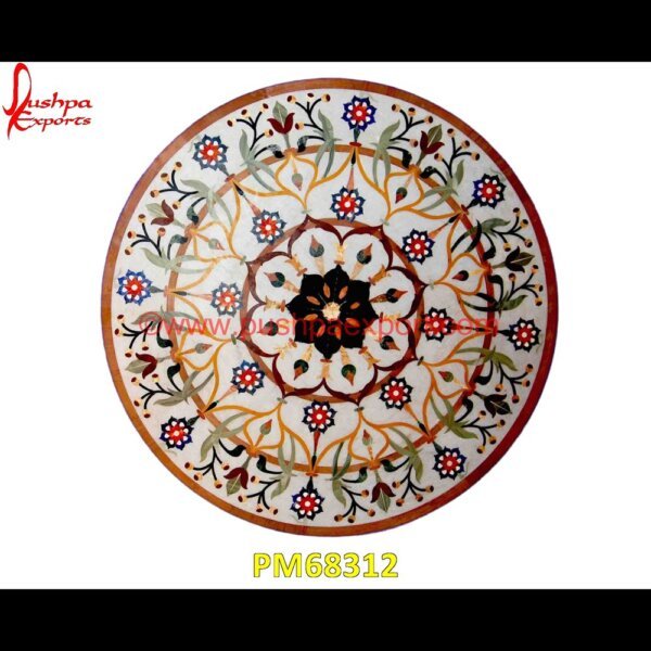 Round White Marble Floor Medallion PM68312 marble inlay tray,marble inlay tiles,marble inlay table tops,marble inlay panel,marble inlay medallion,marble inlay handicrafts,marble inlay furniture,marble inlay flooring italy,m.jpg