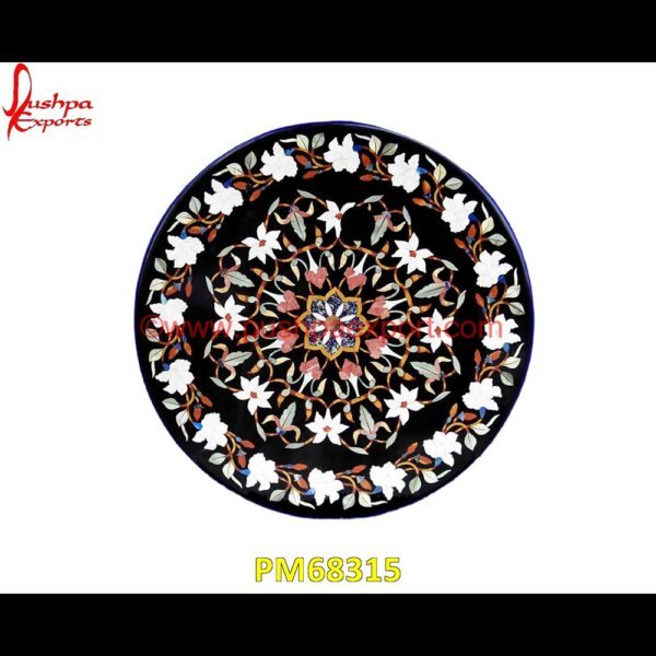 White Flower Design Inlay Round Table Top PM68315 marble inlay panel,marble inlay medallion,marble inlay handicrafts,marble inlay furniture,marble inlay flooring italy,marble inlay floor,marble inlay elephant,marble inlay dining t.jpg