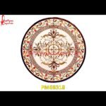 Motif Inlay Round Italian Stone Coffee Table Top