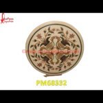 Pietra Dura White Marble Round Floor Medallion