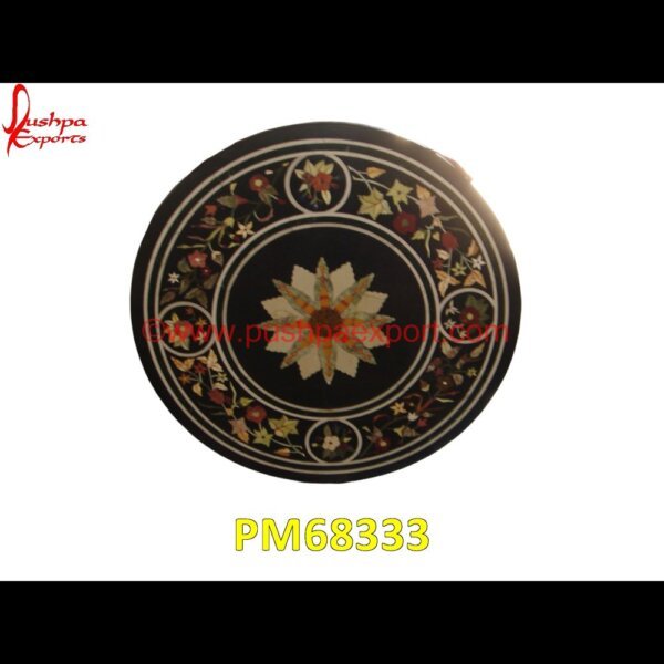 Black Marble Pietra Dura Round Shaped Coffee Table Top PM68333 stone inlay globe,stone for inlay,pietre dure,pietra dura table,pietra dura,marble medallions,marble inlay tables,marble inlay,marble floor medallions,brass inlay marble tile,white.jpg