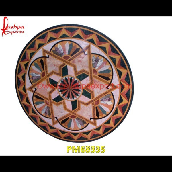 Stone Overlay Round Marble Stone Table Top PM68335 pietre dure,pietra dura table,pietra dura,marble medallions,marble inlay tables,marble inlay,marble floor medallions,brass inlay marble tile,white marble inlay table tops,travertin.jpg