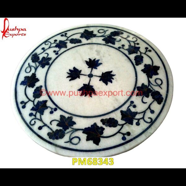 Flower Inlay Round White Marble Floor Medallion PM68343 white marble inlay table tops,travertine mosaic medallion,taj mahal inlay stones,stone wood inlay,stone inlay work,stone inlay table tops,stone inlay furniture,stone inlay flooring.jpg