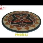 Overlay Marble Art Round Table Top