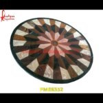 Motif Pattern Overlay Round Table Top