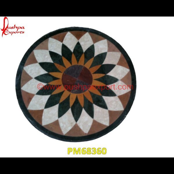 Flower Design Overlay Round Marble Table Top PM68360 pietra dura india,pietra dura in india,pietra dura furniture,pietra dura for sale,pietra dura dining table,pietra dura cabinet,pietra dura box,pietra dura art,mughal pietra dura,st.jpg