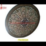 Pattern Inlay Round Italian Marble Dining Table Top