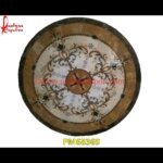 Italian Stone Inlay Round Marble Table Top