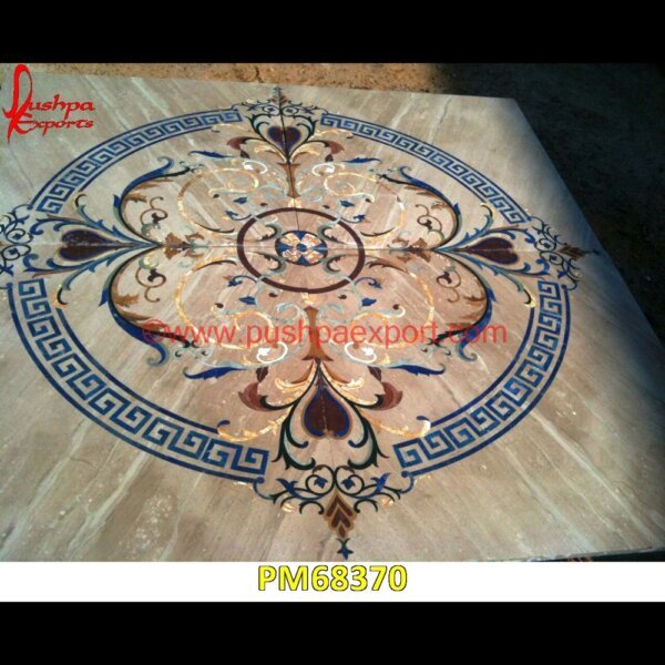 Inlay Italian Marble Stone Round Floor Medallion PM68370 stone for inlay,pietre dure,pietra dura table,pietra dura,marble medallions,marble inlay tables,marble inlay,marble floor medallions,brass inlay marble tile,white marble inlay tabl.jpg