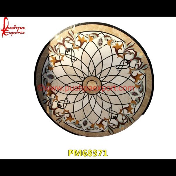 Round Italian Marble Stone Coffee Table Top PM68371 pietre dure,pietra dura table,pietra dura,marble medallions,marble inlay tables,marble inlay,marble floor medallions,brass inlay marble tile,white marble inlay table tops,travertin.jpg