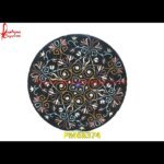 Motif Inlay Black Marble Stone Table Top