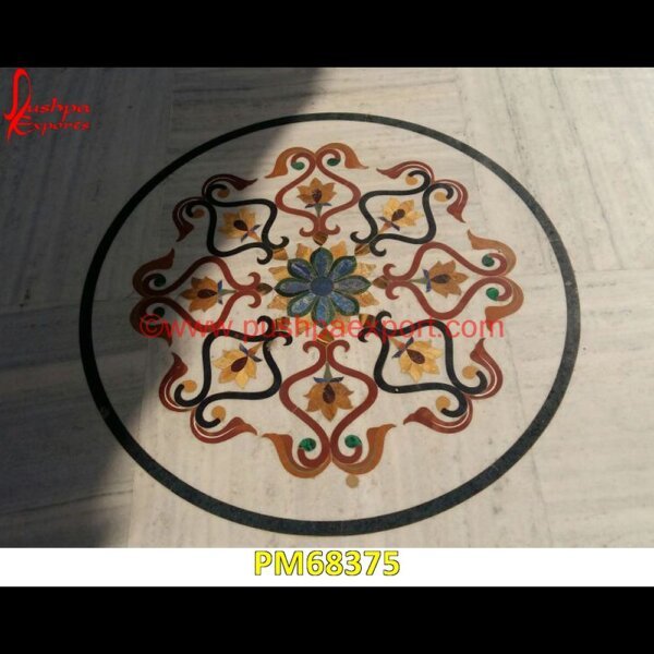 Pietra Dura Round Italian Marble Stone Floor Medallion PM68375 marble inlay tables,marble inlay,marble floor medallions,brass inlay marble tile,white marble inlay table tops,travertine mosaic medallion,taj mahal inlay stones,stone wood inlay,s.jpg