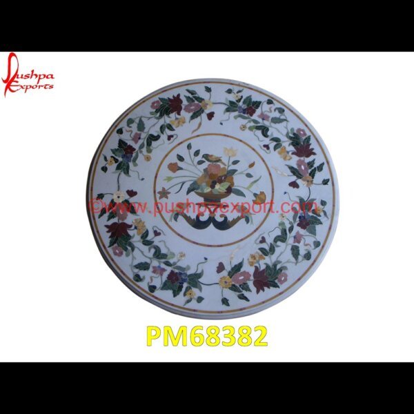 Round Inlay White Stone Table Top PM68382 stone wood inlay,stone inlay work,stone inlay table tops,stone inlay furniture,stone inlay flooring,stone inlay coffee table,stone inlay art,stone floor inlays,pietra dura techniqu.jpg