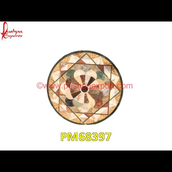 Art Design Overlay Round Marble Floor Medallion PM68397 pietra dura in india,pietra dura furniture,pietra dura for sale,pietra dura dining table,pietra dura cabinet,pietra dura box,pietra dura art,mughal pietra dura,mosaic marble medall.jpg