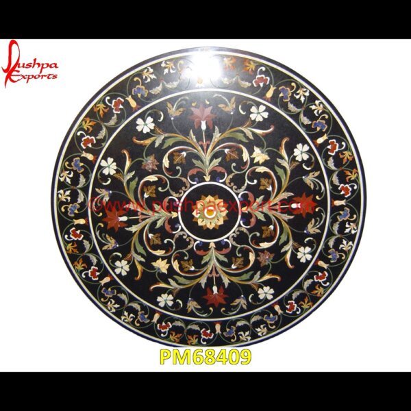 Black Marble Stone Inlay Table Top PM68409 marble mosaic medallion,marble medallion floor tile,marble inlay work taj mahal,marble inlay work in jaipur,marble inlay work agra,marble inlay work,marble inlay tray,marble inlay.jpg