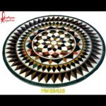 Royal Art Inlay Round Black Marble Table Top