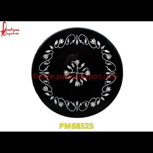 Black Marble Motif Inlay Round Table Top PM68525 marble inlay furniture,marble inlay flooring italy,marble inlay floor,marble inlay elephant,marble inlay dining table,marble inlay desk,marble inlay design,marble inlay crafts,marb.jpg