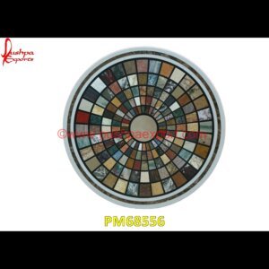 Overlay Round Marble Stone Floor Medallion