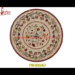 Italian Marble Pietra Dura Round Coffee Table Top