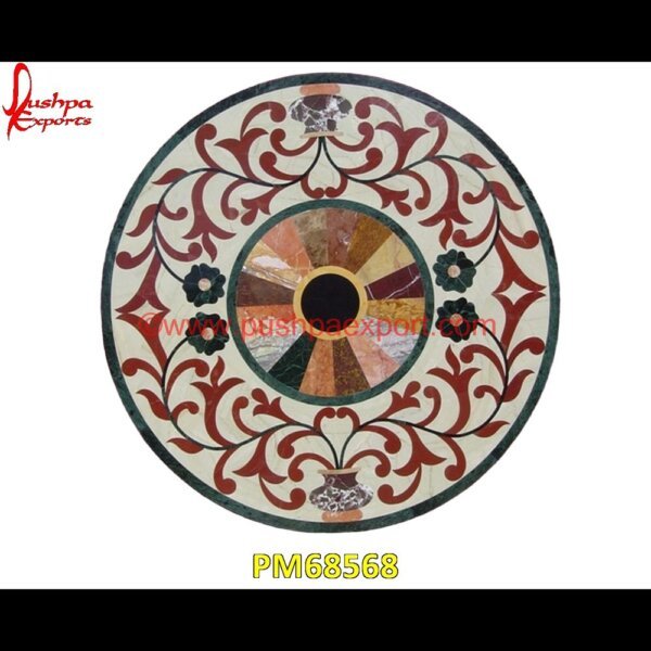 Handmade Inlay Italian Marble Stone Round Medallion PM68568 pietra dura india,pietra dura in india,pietra dura furniture,pietra dura for sale,pietra dura dining table,pietra dura cabinet,pietra dura box,pietra dura art,mughal pietra dura,st.jpg