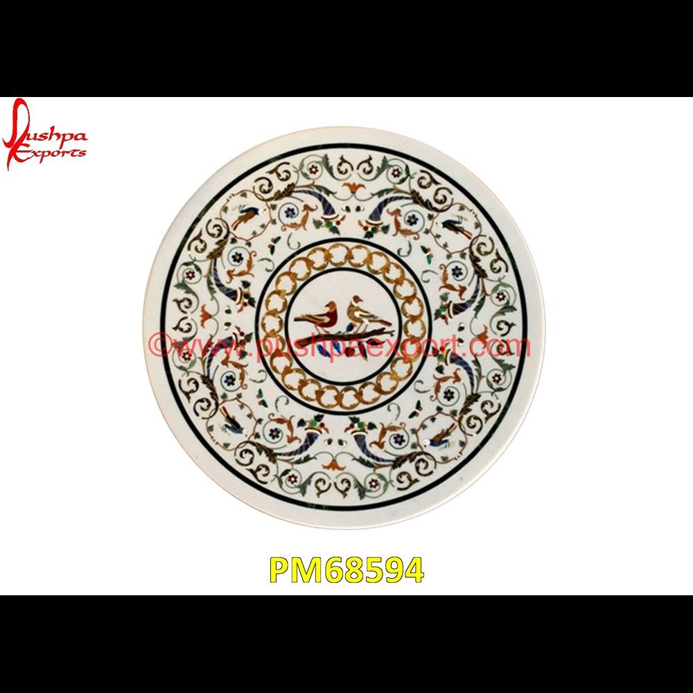 White Marble Stone Pietra Dura Round Medallion PM68594 stone inlay flooring,stone inlay coffee table,stone inlay art,stone floor inlays,pietra dura technique,pietra dura taj mahal,pietra dura table top,pietra dura mosaic,pietra dura ma.jpg