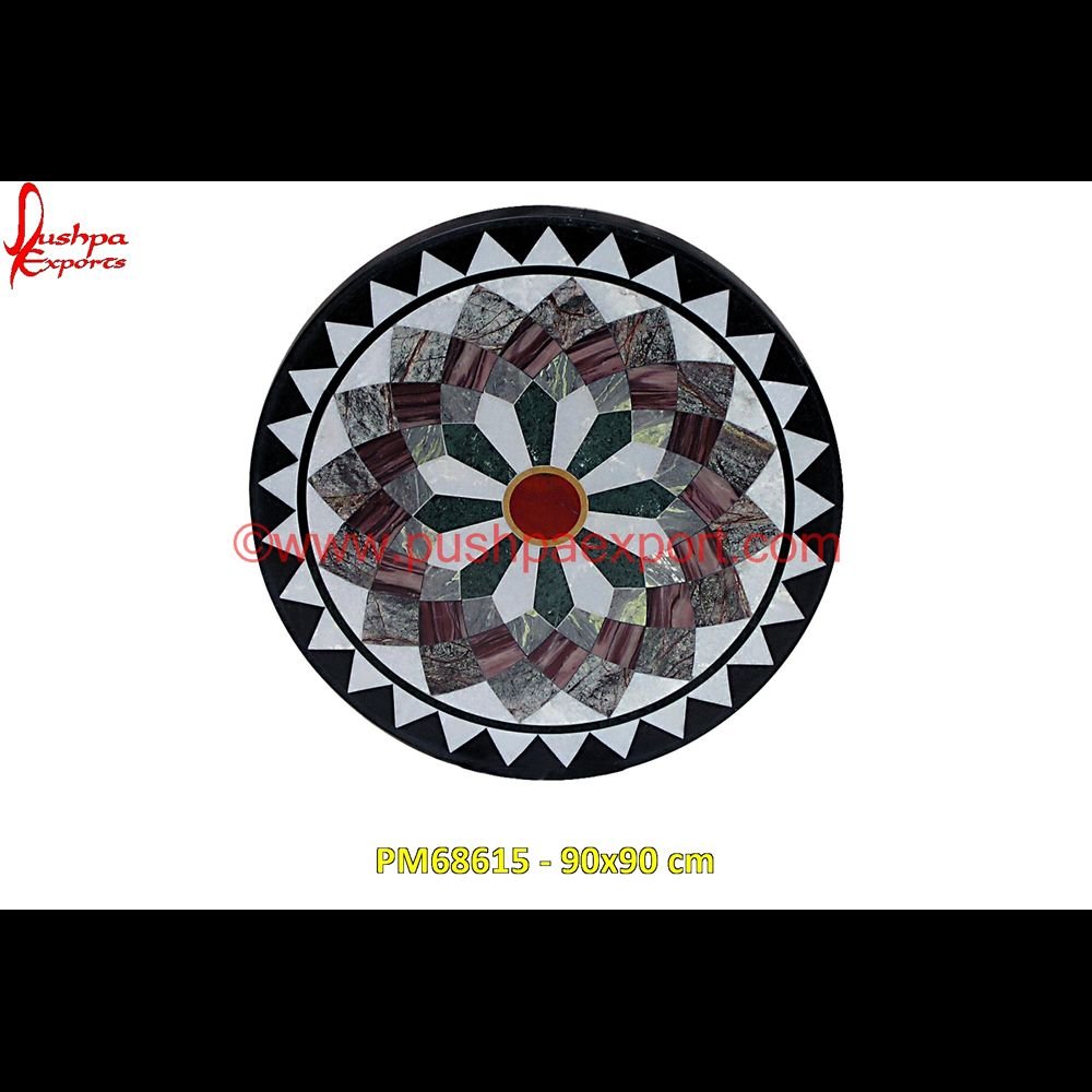 Marble Stone Overlay Pattern Motif Round Table Top PM68615 - 90x90 cm medallion marble floor decor,marble tile medallions,marble mosaic medallion,marble medallion floor tile,marble inlay work taj mahal,marble inlay work in jaipur,marble inlay work ag.jpg