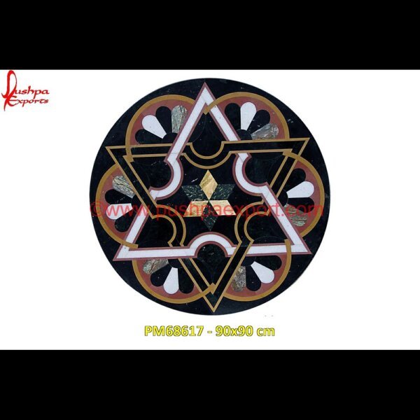 Art Inlay Black Marble Stone Round Table Top PM68617 - 90x90 cm marble mosaic medallion,marble medallion floor tile,marble inlay work taj mahal,marble inlay work in jaipur,marble inlay work agra,marble inlay work,marble inlay tray,marble inlay.jpg