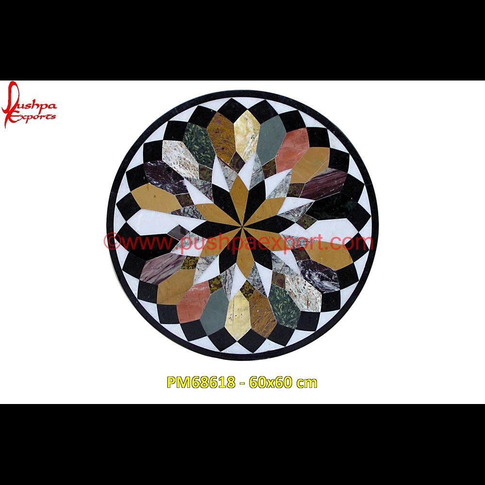 Round White Marble Stone Table Top PM68618 - 60x60 cm marble medallion floor tile,marble inlay work taj mahal,marble inlay work in jaipur,marble inlay work agra,marble inlay work,marble inlay tray,marble inlay tiles,marble inlay table.jpg