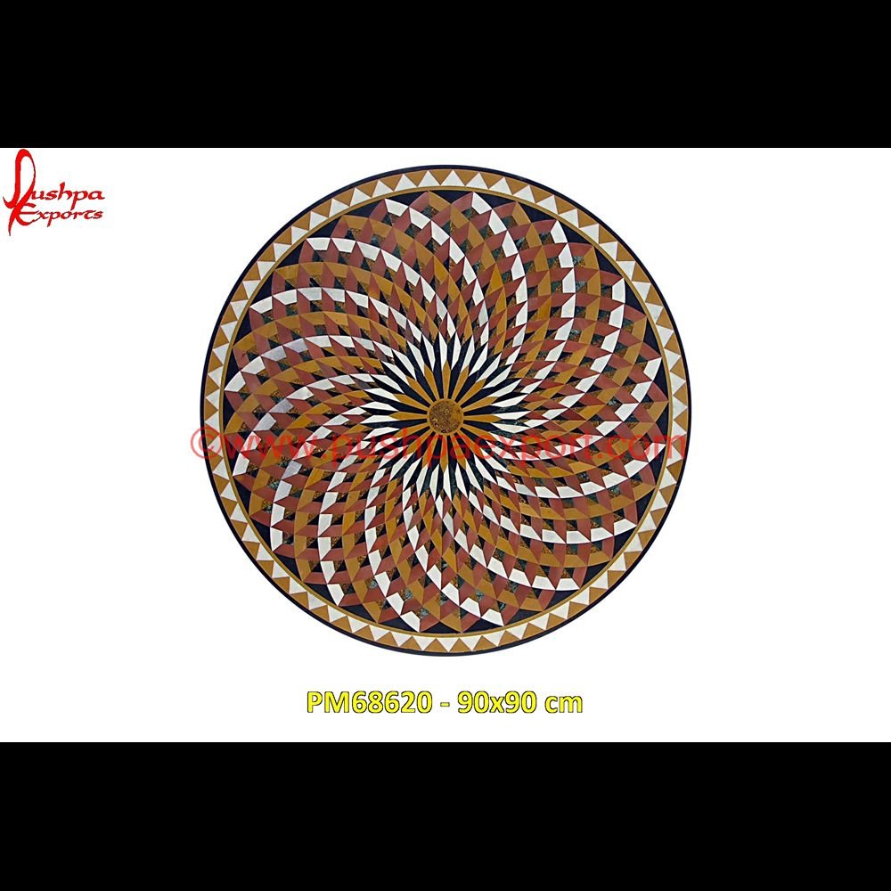 Geometric Overlay Round Marble Stone Table Top PM68620 - 90x90 cm marble inlay work in jaipur,marble inlay work agra,marble inlay work,marble inlay tray,marble inlay tiles,marble inlay table tops,marble inlay panel,marble inlay medallion,marble i.jpg