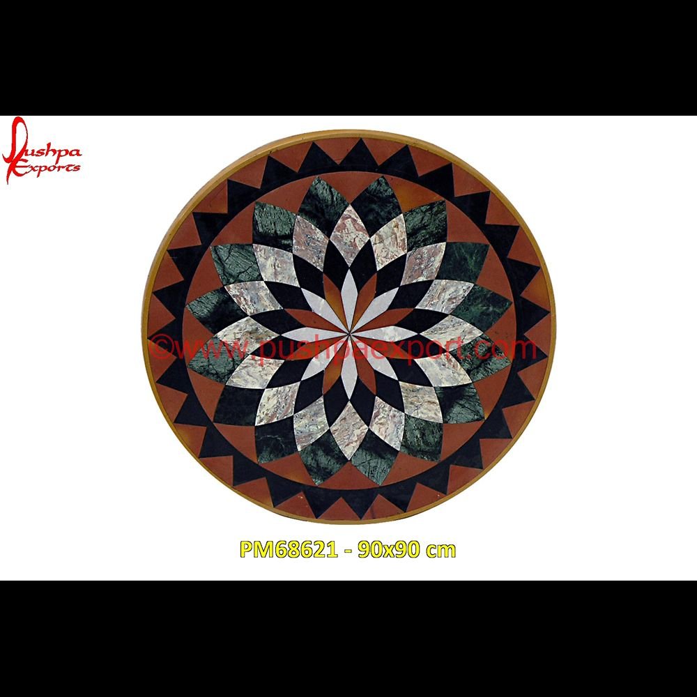 Round Table Top With Work Of Pietra Dura PM68621 - 90x90 cm marble inlay work agra,marble inlay work,marble inlay tray,marble inlay tiles,marble inlay table tops,marble inlay panel,marble inlay medallion,marble inlay handicrafts,marble inla.jpg