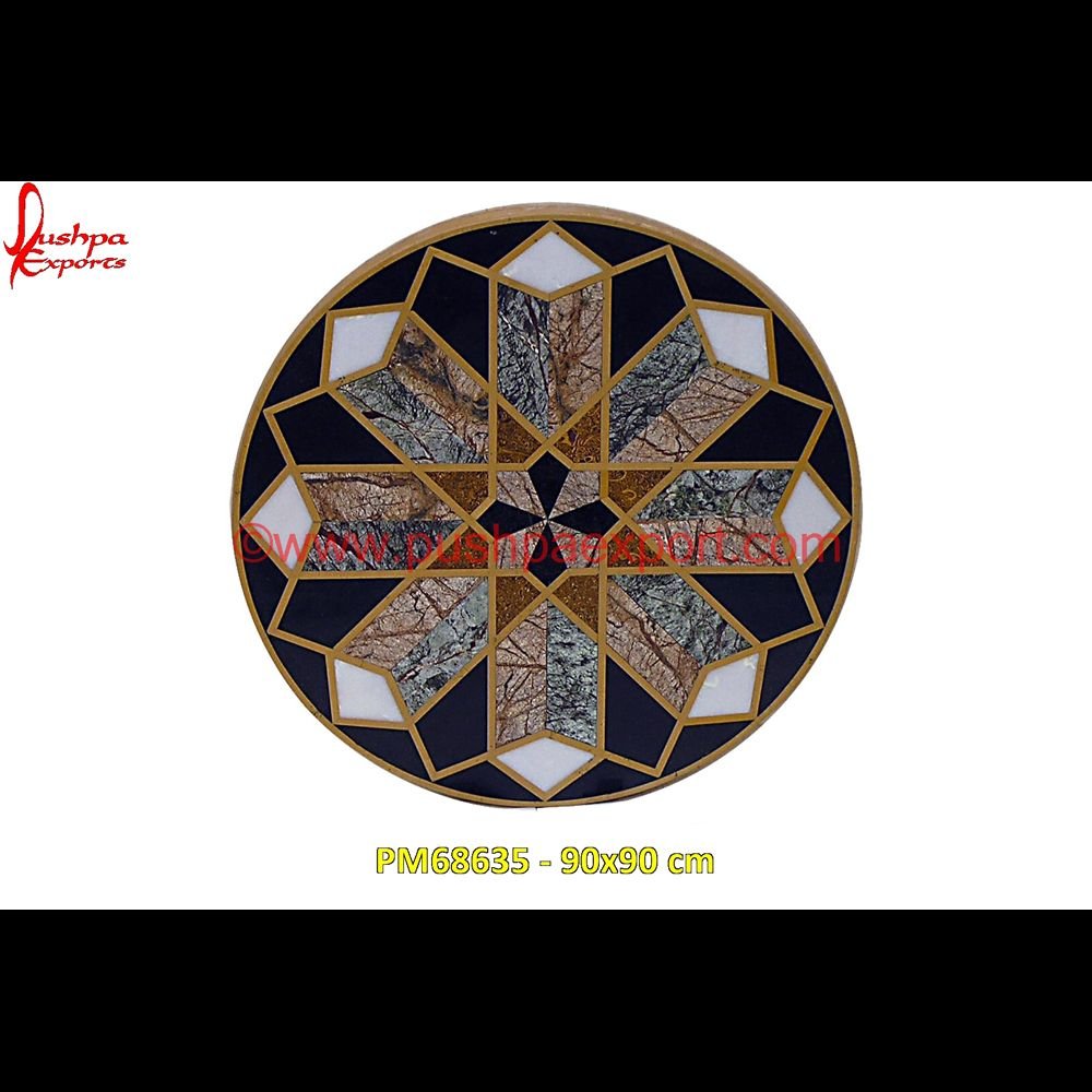 Marble Stone Inlay Round Coffee Table Top PM68635 - 90x90 cm marble inlay design,marble inlay crafts,marble inlay coffee table,marble inlay coasters,marble inlay chess board,marble inlay box,marble inlay border,marble inlay art,marble foyer.jpg