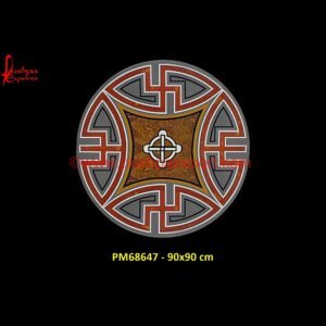 Pattern Design Inlay Round Table Top