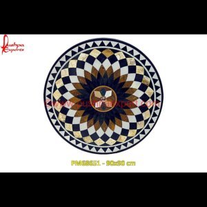 Round Pattern Overlay Coffee Table Top