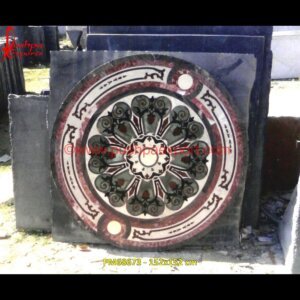 White Marble Stone Round Coffee Table Top