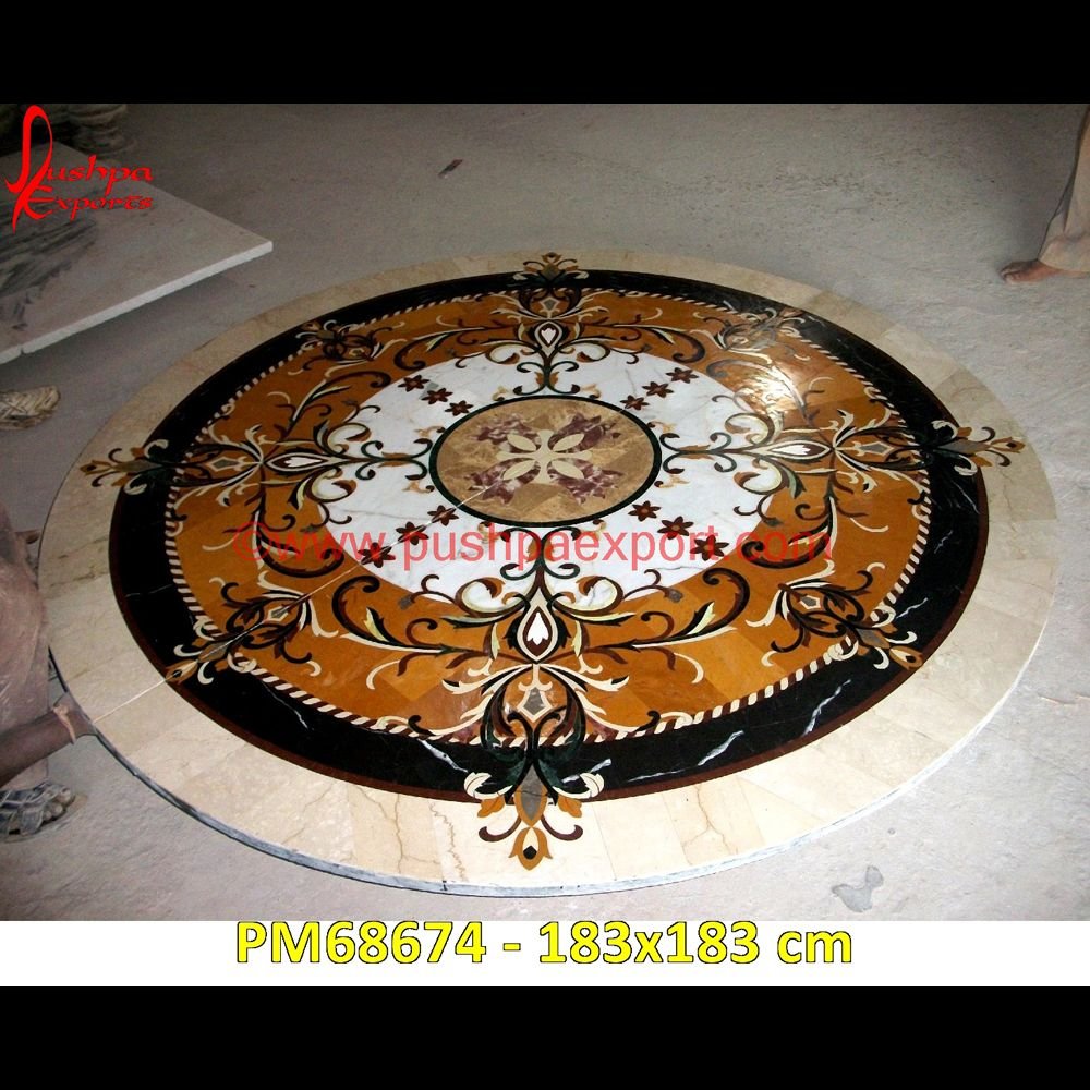 Inlay Art Round Italian Marble Floor Medallion PM68674 - 183x183 cm pietra dura furniture,pietra dura for sale,pietra dura dining table,pietra dura cabinet,pietra dura box,pietra dura art,mughal pietra dura,stone inlay globe,stone for inlay,pietre.jpg