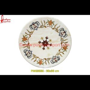 Inlay Round Italian Stone Coffee Table Top