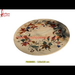 Inlay Italian Stone Round Coffee Table Top