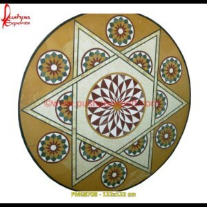 Pietra Dura Round Marble Stone Table Top