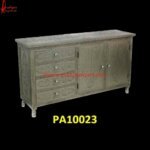 White Metal Dresser Embossed