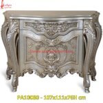 Silver Hand Carved Nightstand