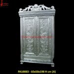 Hand Carved Silver Metal Wardrobe