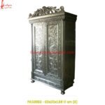 Hand Carved Silver Metal Wardrobe