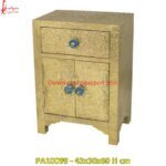 White Metal Bed Side Cabinet