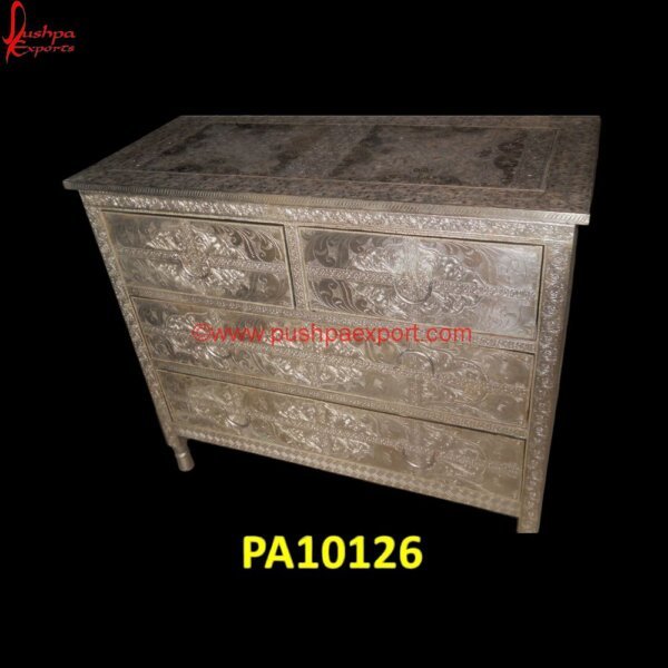 Antique Indian Chest of Drawers PA10126 Antique Indian Chest Of Drawers, Antique Silver Chest Of Drawers, Embossed White Metal Chest Of Drawers, Engraved Chest Of Drawers, Etched Silver Armoire, Gold Embossed Chest Of Drawers.jpg