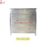 Modern Metallic Silver Chest of Drawers