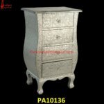 Silver Floral Embossing Chest of Drawers