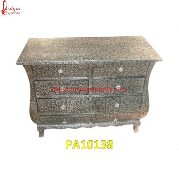 Floral Engraved Chest of Drawers PA10138 Silver Bedroom Chest Of Drawers, Silver Chest With Drawers, Silver Embossed Chest Of Drawers, Silver French Style Chest Of Drawers, Silver Grey Chest Of Drawer, Silver Leaf Chest Of Drawe.jpg