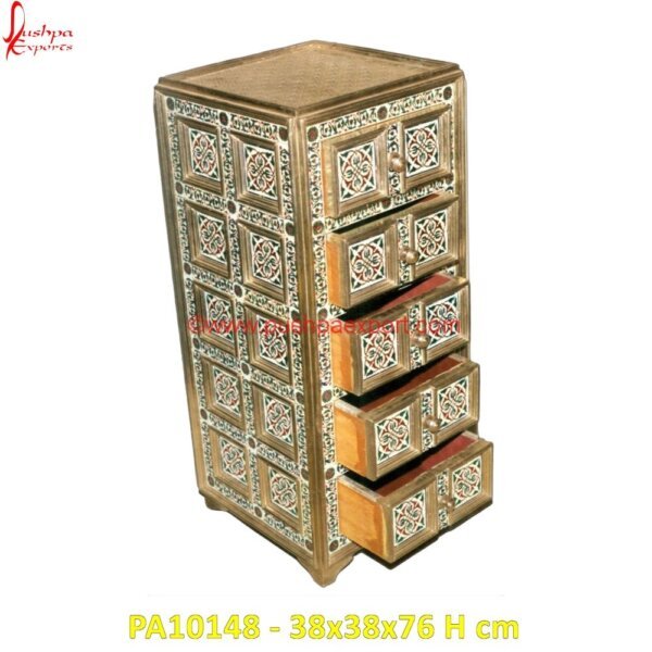 Meenakari Drawers Solid Wooden Chest PA10148 Silver Tallboy Chest Of Drawers, White Metal Chest Of Drawers, White Metal Furniture Udaipur, White Metal Handicrafts, White Metal Storage Drawers, Wooden Chest Of Drawers Designs, White.jpg